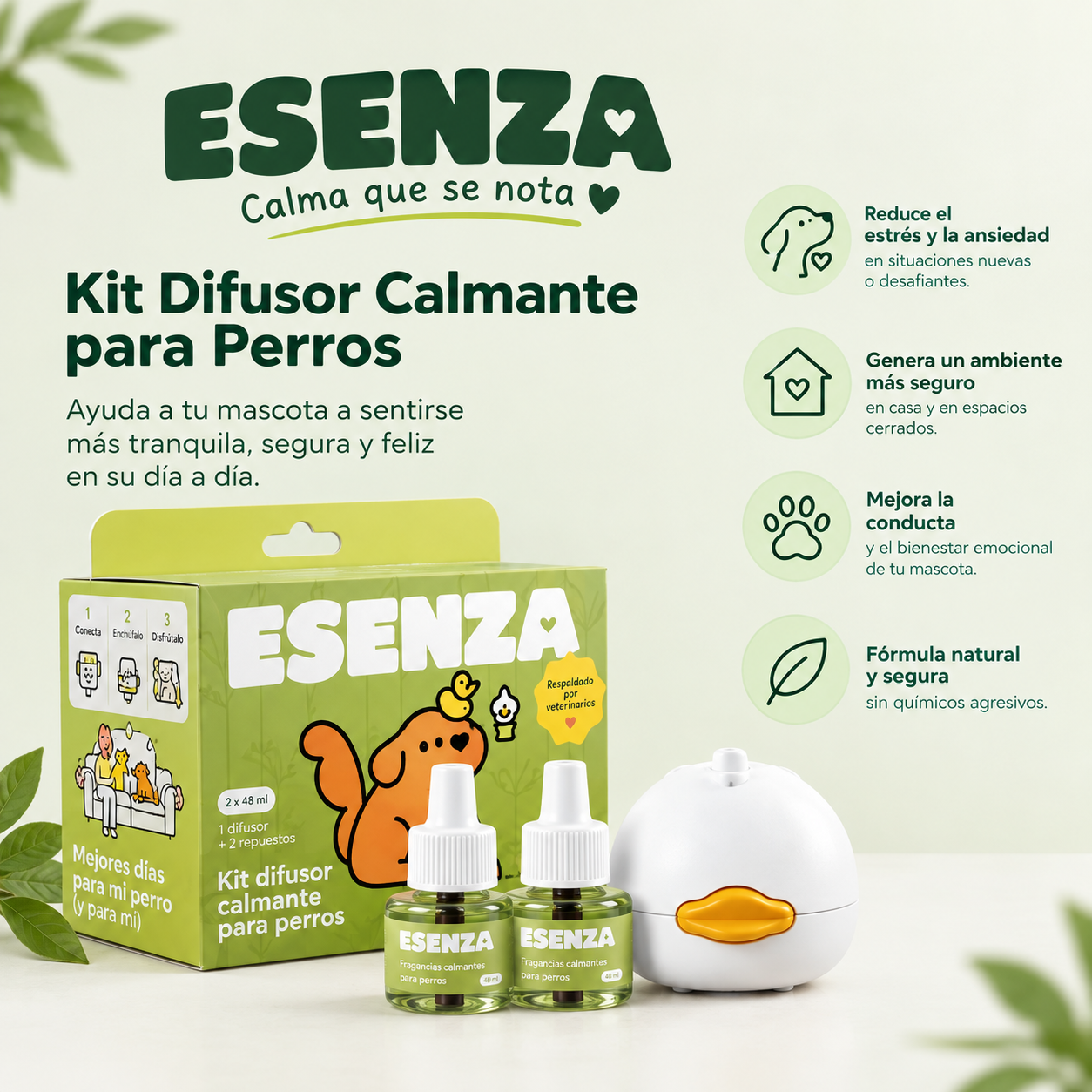 ESENZA: Kit de difusor calmante para perros